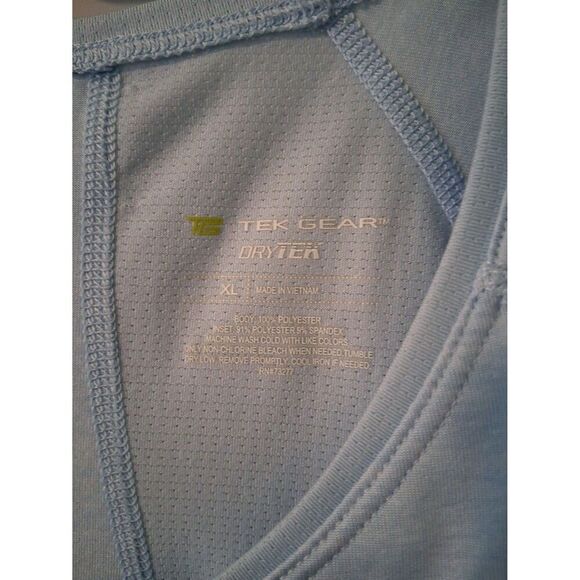 T-Shirt Hush Aqua Blue Tek Gear Performance Dry Tek Tee XL 14 Women's - Picture 3 of 6